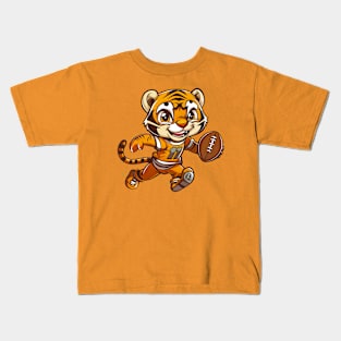 Cute Baby Tiger American Football Kids T-Shirt